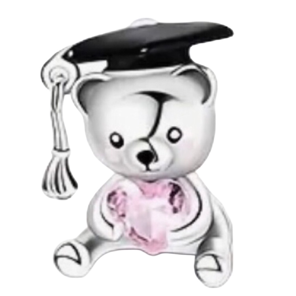 Graduation Bear Charm Pandora Style